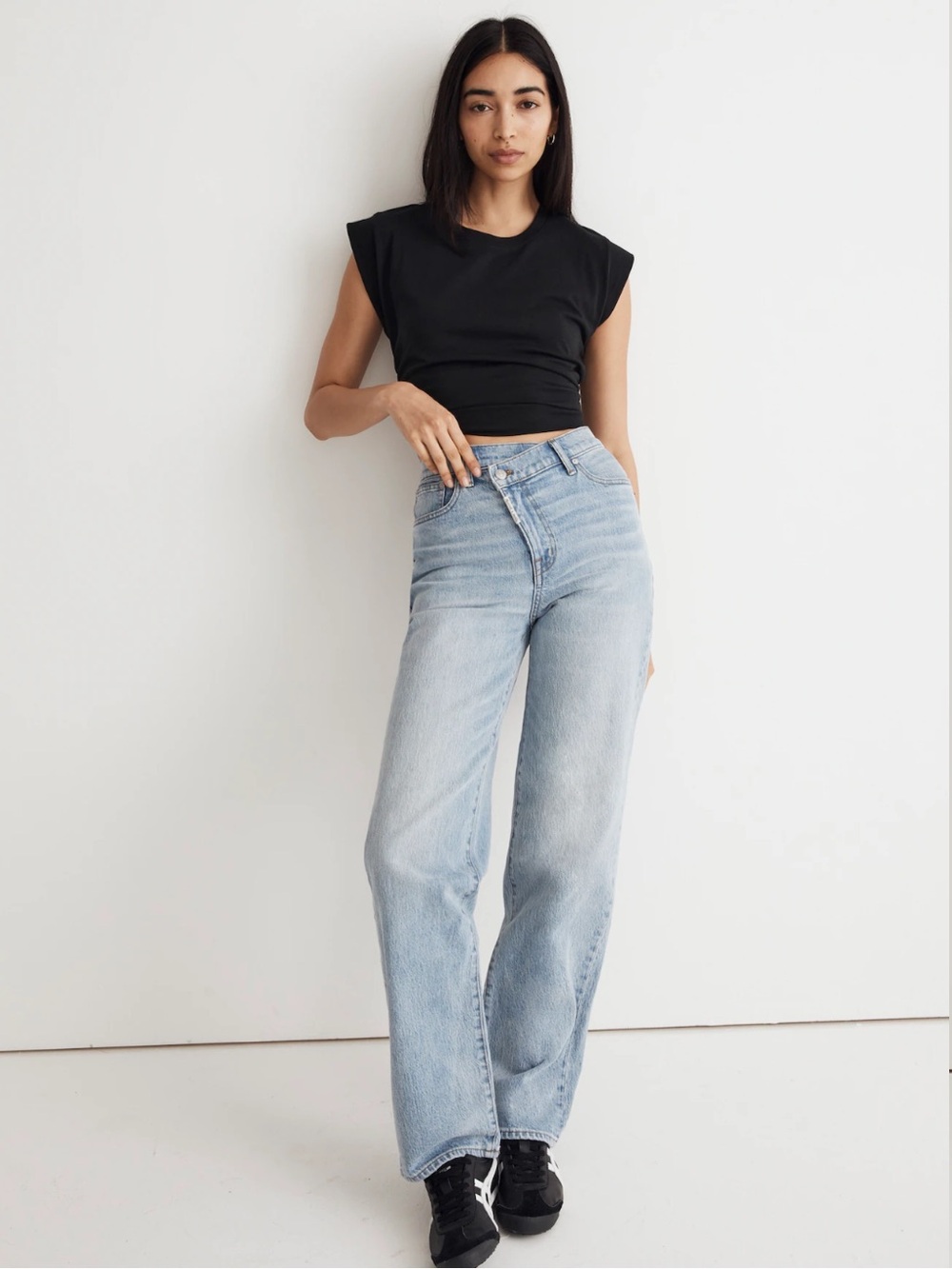 Madewell x Molly Dickson Crossover Baggy Straight Jeans Light Wash